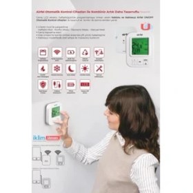 Resim Airfel Haftalık Programlı Kablolu Oda Termostatı GSK-1701 