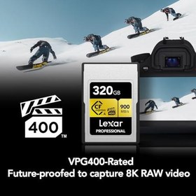 Resim Lexar 320GB Profesyonel CFexpress Tip A GOLD Serisi Hafıza Kartı, 900MB/s'ye Kadar Okuma, Sinema kalitesinde 8K Video, Anma VPG 400 (LCAGOLD320G-RNENG) 