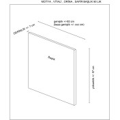 Resim Minar 160X200 Motya Baza Başlığı - Açık Gri 