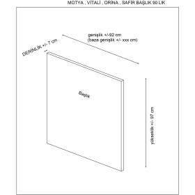 Resim Minar 160X200 Motya Baza Başlığı - Açık Gri 