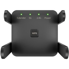 Resim Fortunelane 1200m Çift Frekanslı Wifi Güçlendirici, Siyah, 4 Antenli, Ap/repeater, Wps, Avrupa Standartı 