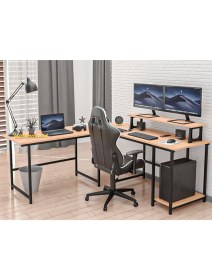 Resim Yasmak 250-E Açık Ceviz L Tipi Çalışma Oyun Masası 