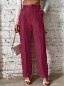 Resim Genel Markalar Evyora Kadın önden Fermuarlı Cepli Geniş Kesim Lame Deri Pantolon 