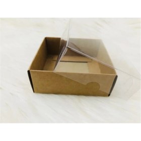 Resim Megaw Kraft Asetat Kapaklı Kutu 9X9X3 cm (25 Adet) 