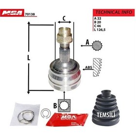 Resim Mga-70138 - Aks Kafası Dış Tempra Tıpo 1.4 1.6 