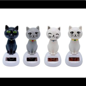 Resim Büro Ev Ofis Dekoru İçin Solar Şarjlı Sallanan Kedi Objesi 