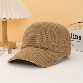 Resim İlkbahar ve Yaz Unisex Düz Renk Delikli Beyzbol Şapkası, Ayarlanabilir Boyut, Çok Yönlü Dış Mekan Günlük Stil, Nefes Alabilen Tasarım, Açık Hava Maceraları İçin Temel 