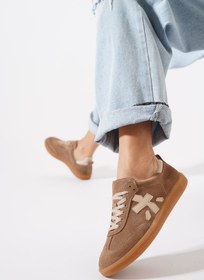 Resim Moda Pie Sierra Yan Armalı Hakiki Deri Kadın Spor Ayakkbı Vizon Süet 