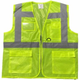 Resim ATA İŞ GÜVENLİĞİ MÜHENDİS TİPİ CEPLİ FOSFORLU REFLEKTÖRLÜ İKAZ YELEĞİ 