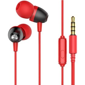 Resim Joyroom Je-106 Mikrofonlu Kulakiçi Kulaklık-Kırmızı 