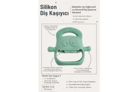Resim Eco Lounge Koyu Yeşil Bebek Silikon Diş Kaşıyıcı 
