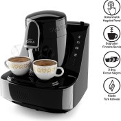 Resim Arzum OK0040-2000 Elite Türk Kahve Makinesi Siyah-Krom 