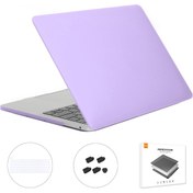 Resim Macbook Pro 13" A2251 / A2289 / A2338 Laptop Koruyucu Kılıf Seti Mor 