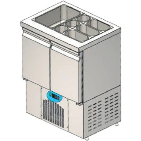 Resim CSA Karacasan (304 Çelik) 474 Lt 93 cm İki Kapılı Alttan Motorlu Küvetli Yatay Buzdolabı 