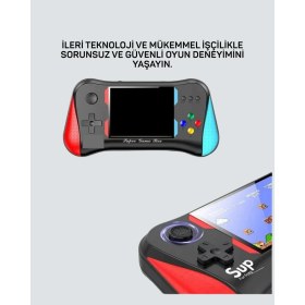 Resim 3,5 Inç Ekranlı Taşınabilir El Konsolu – 500 Klasik Oyunla Eğlence Yanınızda 