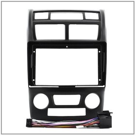 Resim Govimaks Kıa Sportage 2007-2010 Uyumlu Dijital / Manuel Mat Black 9" Androıd Multimedya Çerçevesi - Soket 