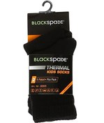 Resim Blackspade Siyah Çocuk Düz Spor Çorap 42-9995-Termal Çor 