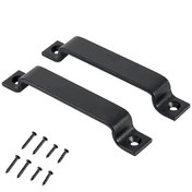 Resim Siyah Çelik Sürgülü Kapı Kolu Sürgülü Kapılar İçin Masif Siyah Çelik Kol Siyah Sürgülü Kapılar İçin Çekme Kolu B 