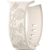 Resim Cloud011 İw38 Oyma Ayçiçeği Kelebek Çift Delikli Kayış Kayısı 38-41mm 