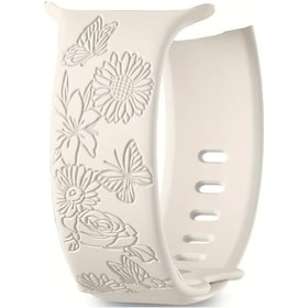 Resim Gaojunshop01 İw38 Oyma Ayçiçeği Kelebek Çift Delikli Kayış Kaysı 