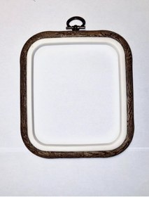 Resim No:1 Desenli Kare Pano Kasnak - Nakış Kasnağı 11cm X 13 Cm 