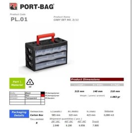 Resim Belle Fusion Mey Ithalat® Portbag PL01 Caby 3/11 Çekmece Seti 