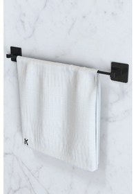 Resim Karteya Yapışkanlı Siyah Uzun Havluluk Rulo Havluluk Peçetelik Wc Kağıtlık 3'lü Pratik Banyo Mutfak Set Siyah 