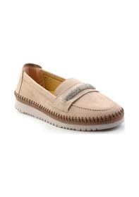 Resim Bambi Bej Kadın Loafer Ayakkabı K01536999902 Bej 