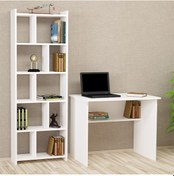 Resim Kalenderdekor1 Kalender Dekor Ellen Snow 90 Cm Çalışma Masası Takımı Beyaz 