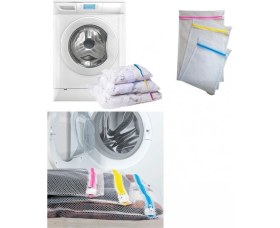 Resim Çerçici 3&amp;#39;lü Çamaşır Yıkama Filesi Set Renkli Fermuarlı Pratik Çamaşır Yıkama Filesi Seti 3 Boy 
