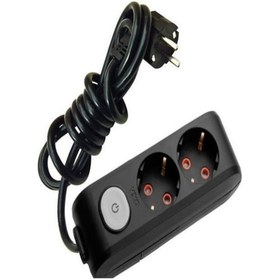 Resim Viko Multi-Let 2 li Anahtarlı Kablolu Priz 2 MT Siyah 