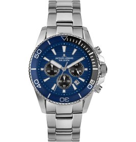 Resim Jacques Lemans 1-2206h Lıverpool Dıver Erkek Kol Saati Gümüş - Mavi 