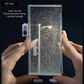 Resim Dempower Işıklı ve Kar Görünümlü Sokak Lambası Küre 