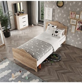 Resim Ildır Tek Kişilik Karyola Tamamı Mdflam 90x190 Flora Beyaz 