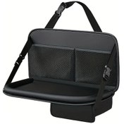 Resim Xuweiwei 1 Adet Black Araç Depolama Tepsisi, Katlanabilir Tablet Ve Telefon Tutuculu Araç İçi Organizer 