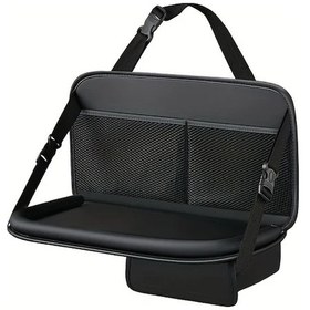 Resim Xuweiwei 1 Adet Black Araç Depolama Tepsisi, Katlanabilir Tablet Ve Telefon Tutuculu Araç İçi Organizer 