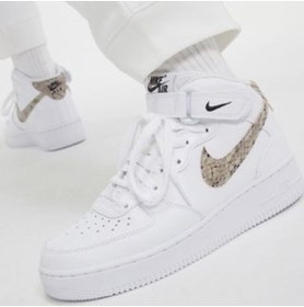 Resim Nike Air Force 1 07 Mid Classic Velcro Kadın Spor Ayakkabı DD9625-101 stilim spor 