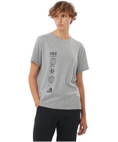 Resim Salomon Logo Combo Ss Tee W Heather Grey T-shırt Lc2232900 001 