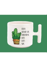 Resim Beni Sevende Dikenime Katlansın Espirili T Kulplu Latte Kupa 