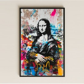 Resim Graffiti Mona Lisa Temalı Renkli Modern Pleksi Tablo 
