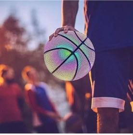 Resim Kapris Holografik Işıklı Basketbol Topu No: 7 