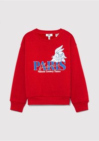 Resim Mavi - Bugs Bunny Baskılı Kırmızı Sweatshirt 7s10071-70471 Kırmızı 