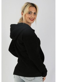 Resim Kadın Kapüşonlu Siyah Sweatshirt Siyah 