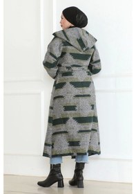 Resim Winter Desen Oduncu Kuşaklı Kap / Bordo - F0505 Haki 