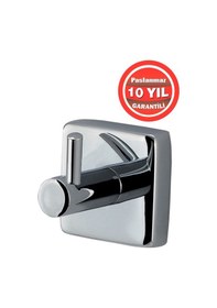 Resim Çelik Banyo Paslanmaz Pirinç Vizyon 1 Li Askılık Bornozluk Havlu Askısı Krom 