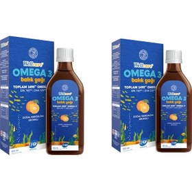 Resim Wellcare Omega 3 Doğal Mandalina Balık Yağı Sıvı 2 x 150 ML 