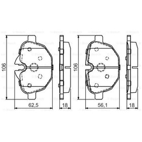 Resim Bosch 0986495442 Fren Balatası Arka Bmw F10 F11 G30 