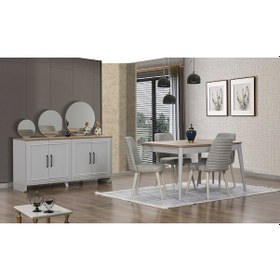 Resim Dardason Bahar Yemek Odası Takımı Sis Gri 