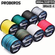 Resim Proberos 300m/328yd 4-Strand PE Örgülü Olta İpi - 2.72-36.29KG Süper Güçlü, Yüksek Aşınma Direnciliği, Uzun Mesafe Atışları İçin Pürüzsüz, Tuzlu ve Tatlı Su İçin Çok Renkli Seçenekler, Tuzlu Su Olta İpi, Dayanıklı Olta İpi, Yüksek Kaliteli İp 