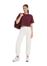 Resim Sportive Sedona Cropped Kadın Bordo Günlük Stil T-shirt 25kk1034-brd 1776529 Bordo 